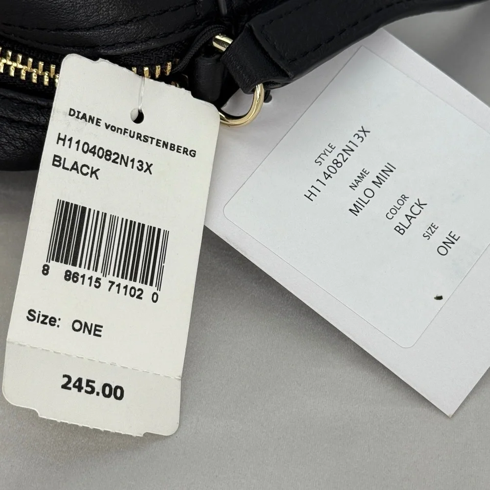 Diane von Furstenberg‎ Milo Mini Leather Bag in Black NWT!